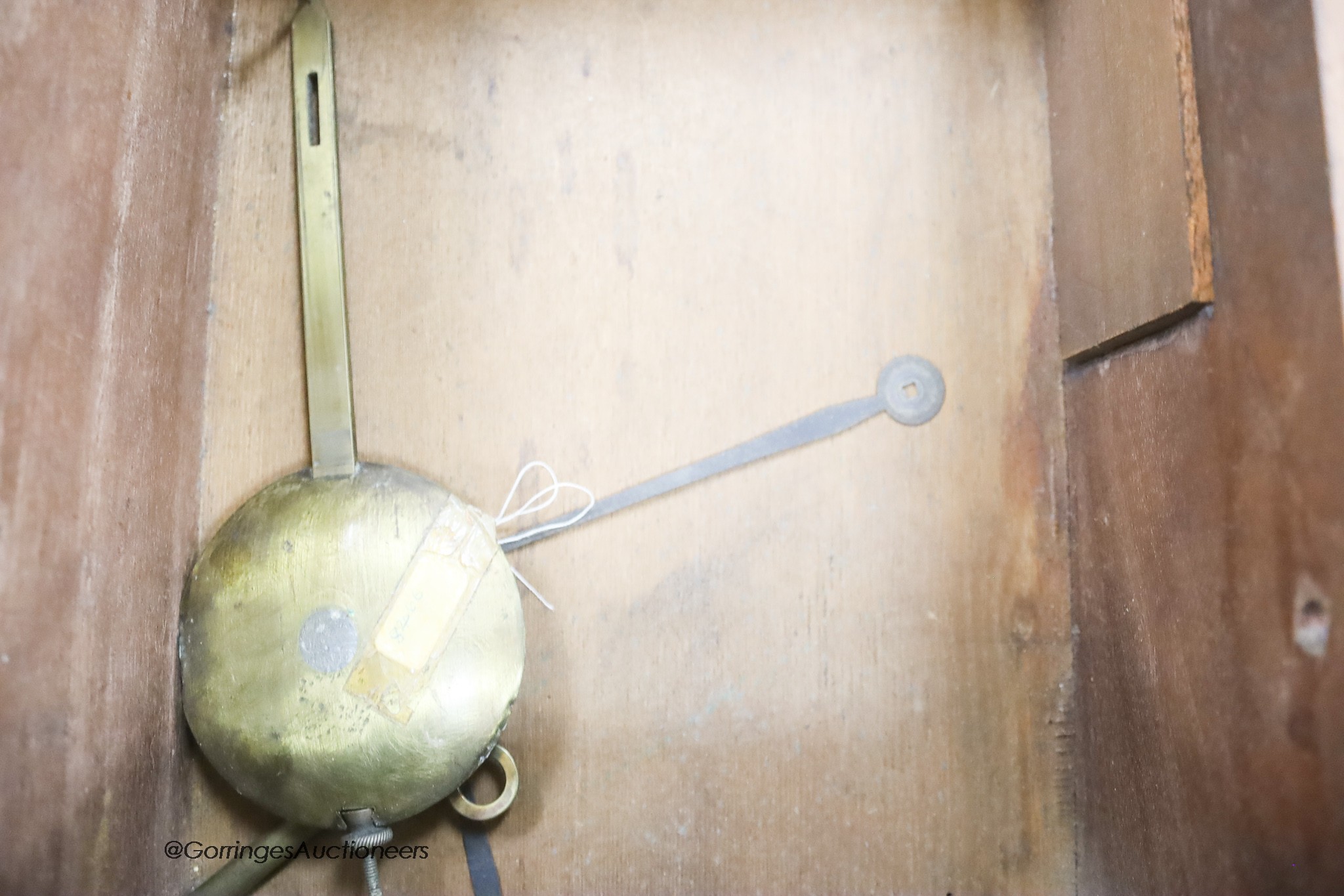 A G. Reed of Regent Street mahogany dial clock, diameter 50cm